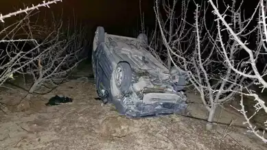Karaman'da Hafif Ticari Takla Attı, Sürücü Yaralandı