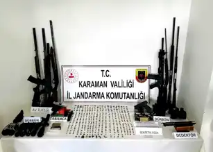 Karaman'da Tarihi Eser ve Silah Baskını