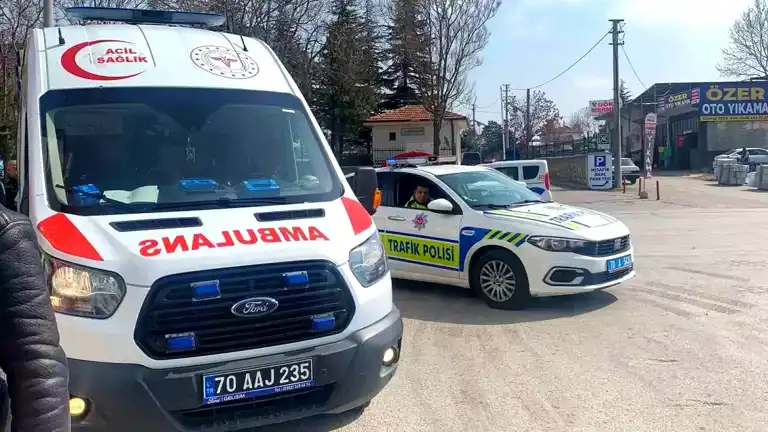 Karaman'da Motosiklet Kazası: Yaralı Sürücü Hastanede