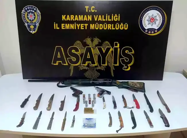 Karaman'da Uyuşturucu ve Silah Baskını: 5 Tutuklama